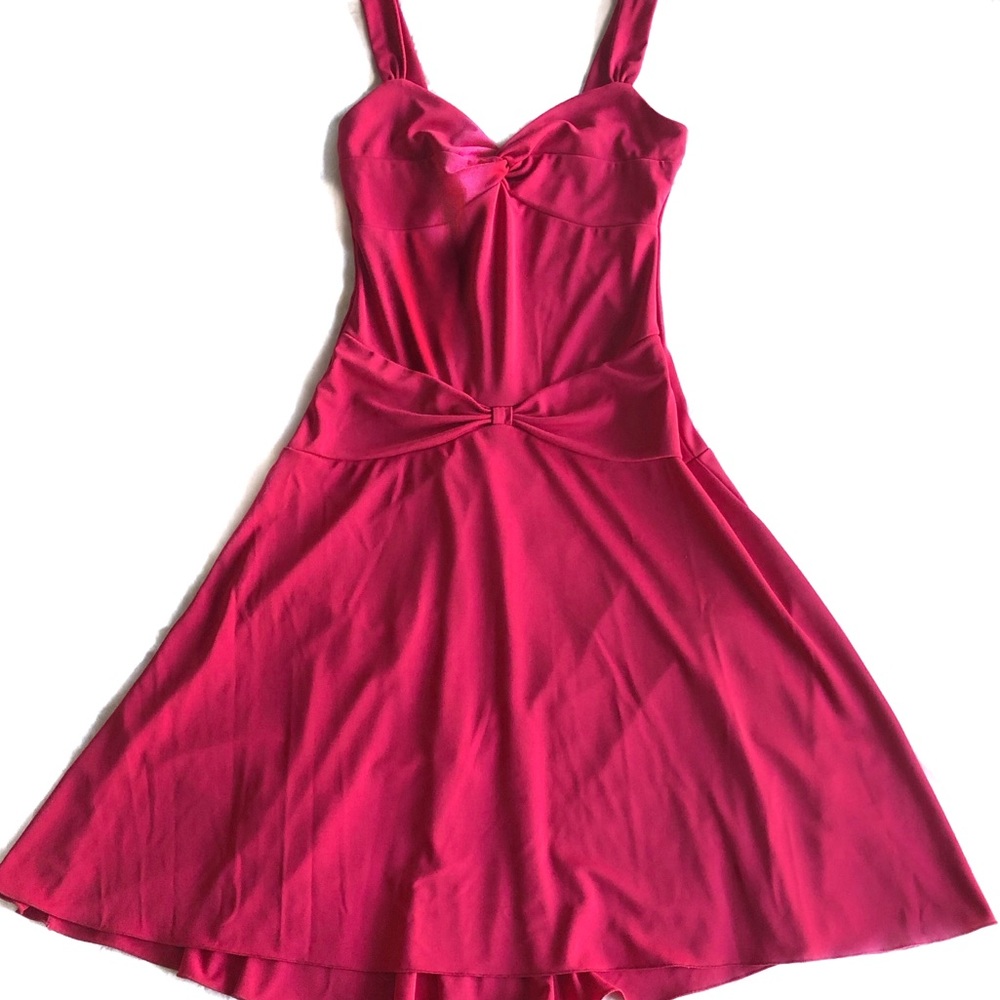 Bisou Bisou red criss cross dancing dress